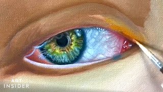 How An Artist Perfects Painting Hyperrealistic Eyes [upl. by Llohcin]