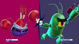 Nickelodeon All Star Brawl 2 Mr Krabs VS Plankton [upl. by Lorianna933]