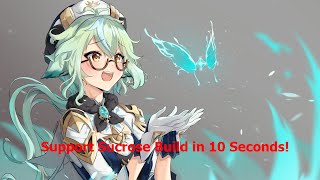 Support Sucrose Build in 10 Seconds DPS Build in description  Genshin Impact shorts [upl. by Malvia]