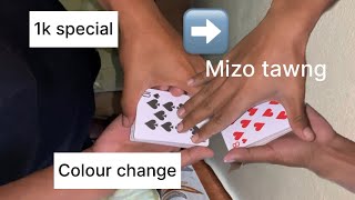 Colour change card trick mizo tawng cardini change magic trick tutorial mizo magician [upl. by Legna]