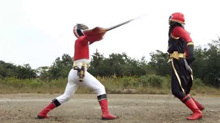 Batalla contra Gedoshu ShinkenRed  Gosei Red vs Shinken Red  Sentai Goseiger vs Shinkenger 3 [upl. by Vlada304]