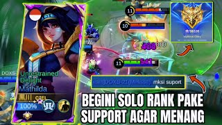 CARA MAIN SUPPORT YANG BAIK DAN BENAR  MATHILDA BEST BUILD AND EMBLEM 2024 [upl. by Yrot862]