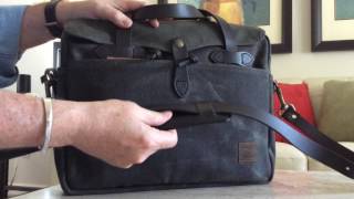 Filsons Original Briefcase in 34 oz Heavy Tin Cloth [upl. by Aracot]