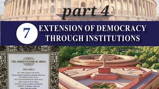 KERALASCERTSOCIAL SCIENCE CLASS 9CHAPTER 7EXTENSION OF DEMOCRACY THROUGH INSTITUTIONS [upl. by Nadirehs]