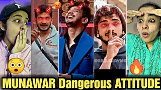 MUNAWAR FARUQUI New Attitude Videos IN BIGG BOSS 17 😈🔥 MUNAWAR FARUQUI ANGRY MOMENTS😡🤬 [upl. by Ynots]