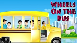 Wheels On The Bus Go Round amp Round  Nursery Rhymes  Karaoke With Lyrics  Popular Rhymes [upl. by Nortal]