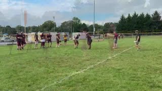 Brookville football players go through drills [upl. by Lucania]