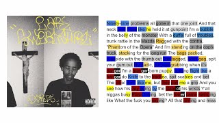 Earl Sweatshirt on Molasses Verse 1 Rhymes Highlighted 024 [upl. by Oneg]