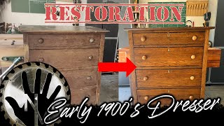 Early 1900s Dresser Restoration  Fixing a previous quotRestorationquot [upl. by Eve426]