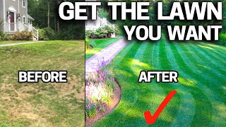 How to FIX an UGLY Lawn with RESULTS  Step by Step for Beginners EASY [upl. by Iadrahc]