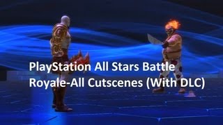 PlayStation All Stars Battle RoyaleAll Cutscenes With DLC [upl. by Sang]