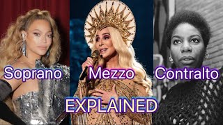 Female Voice Types Explained  Soprano Mezzo Contralto [upl. by Sherourd233]