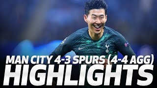 HIGHLIGHTS  Man City 43 Spurs 44 on agg  UEFA Champions League quarterfinal second leg [upl. by Ken]