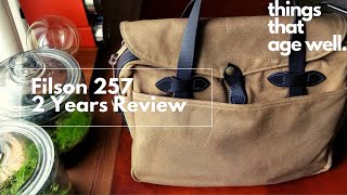 Filson 257 briefcase  2 Years Review [upl. by Zigrang]