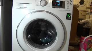 Quick 15 Full Cycle Samsung Ecobubble WF80F5U4W Washing Machine [upl. by Akenahc808]