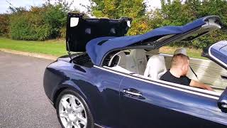 Bentley Continental GTC Fully Automatic Convertible Roof Open Close [upl. by Aletse50]