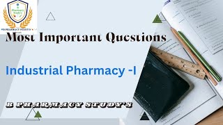 Industrial Pharmacy I Imp Questions IPI5th Semester Semester Exampharmacy exam virelvideo [upl. by Selegna]