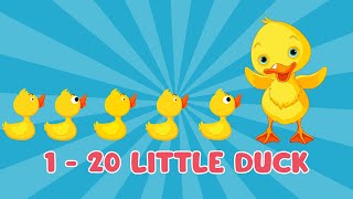 Little Duck Counting Song  Learn to Count 1 to 20 with Cute Ducklings for Kids [upl. by Naened508]