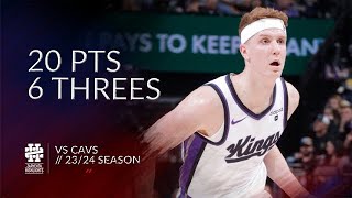 Kevin Huerter 20 pts 6 threes vs Cavs 2324 season [upl. by Narmi]