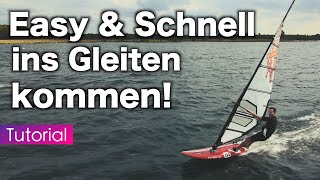 Windsurfen Lernen Angleiten und Gleiten Tutorial 🤙🏾 [upl. by Sert]