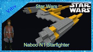 Star Wars Naboo N1 Starfighter in Minecraft  Tutorial [upl. by Zimmerman]