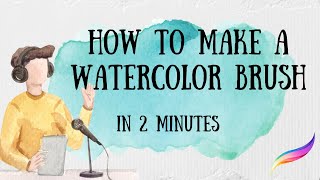 How to make a watercolor brush in procreate  in 2 minutes [upl. by Navetse]