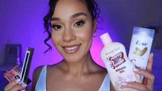 ASMR Cozy Favourites Haul 💜 Candles Face Masks Makeup amp Skincare  Tapping amp Whispers [upl. by Imat950]