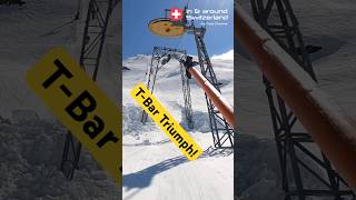 Epic Ski Lifts Tackling Andermatt’s Extreme TBar Challenge [upl. by Tavi]