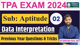 Town planning Assistant  TPA Exam 2024  Aptitude  Data Interpretation  IITians Academy Pune [upl. by Hospers49]