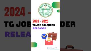 Telangana Job calendar 202425 telangana jobcalender tsjobcalender jobs job government ts tg [upl. by Tenaej]