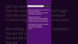 The Only Exception lyrics  Paramore [upl. by Agon]