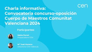 Cambios en la convocatoria de oposiciones de Maestros 2024 Com Valenciana  CEN [upl. by Agle]