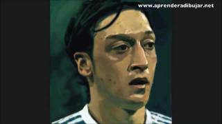 Retrato de Mesut Özil  Aprender a Dibujar [upl. by Nomla848]