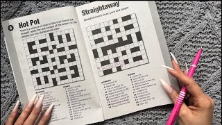 ASMR crossword puzzle close whispers writing ✨ [upl. by Bryn941]