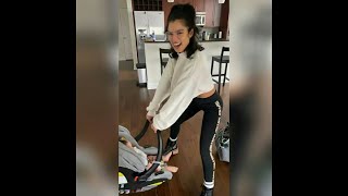 Diane guerrero works out with a baby 95 [upl. by Ecnarwal]