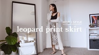 How I Style Leopard Print Skirt [upl. by Baxy]