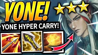 UNDERRATED YONE 3 HYPER CARRY BUILD IN RANKED I Teamfight Tactics I TFT Set 10 Patch 1323 [upl. by Laurianne]