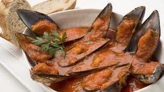 Receta de mejillones en salsa de tomate picante  Karlos Arguiñano [upl. by Hanna608]