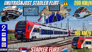 Unutrašnjost Stadler Flirt voza Kineski brzi Voz CRRC prva staklena fasada Prokop beograd [upl. by Shermie521]