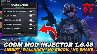 NEW CASS INJECTORLOADER FOR CODM GARENA 1645  AIMBOT  WALL HACK  NO RECOIL  NO SCREEN SHAKE [upl. by Anala]