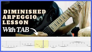 Diminished Arpeggio with tab  Advanced Guitar Lesson [upl. by Kress]