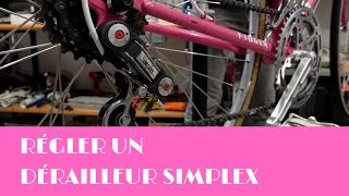 Comment régler un dérailleur arrière Simplex [upl. by Aniala443]