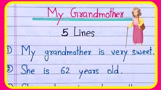 My grandmother 5 lines  5 lines on my grandmother in English  My grandmother short essay [upl. by Cobb]