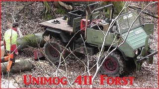 Unimog 411 im Forsteinsatz mit 2x6t WernerWinde [upl. by Ardnas749]