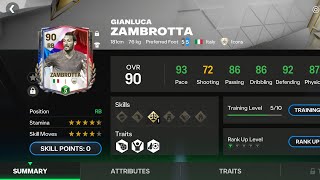 89 OVR Zambrotta 💪 Detailed Review 💯🔥🤝 Best RBLB FC Mobile [upl. by Llenehc]