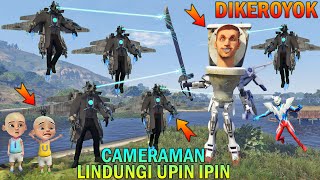 UPIN IPIN DILINDUNGI PASUKAN ROBOT CAMERAMAN MELAWAN ROBOT SKIBIDI TOILET  GTA 5 BOCIL SULTAN [upl. by Trebliw]