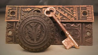 Rare 1890 Mortise Lock Set Restoration  Random Restoration [upl. by Assilana]