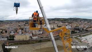 VideoSimon Demolizione Ciminiera quotex Sacelit Italcementiquot  Senigallia AN [upl. by Ahsinac]