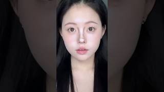 Korean contour and highlighting technique koreanmakeup makeuphacks hacks [upl. by Teria153]