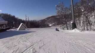 スノーボードカービング Mtkamoi ひで爺さんの滑り Snowboard Carving [upl. by Sherm901]